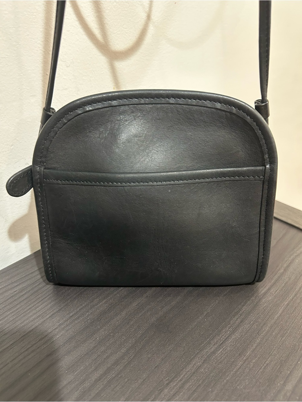 Coach Vintage Abbie Small Black Leather Crossbody EUC